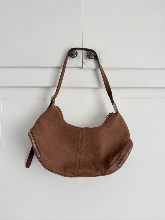 Osoi Handbags - OSOI Cargo Hobo Shoulder Bag in Nubuck Brown